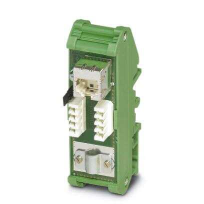 2901645 Phoenix Contact FL-PP-RJ45-LSA Series Cat5e 1 Port RJ45 Patch Panel 90mm Green