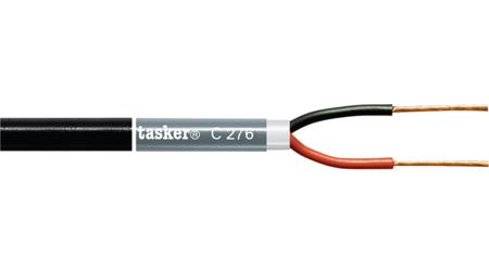 C276 - BLACK Tasker 2 Core Speaker Cable, 2.25 mm² CSA, 100m, Red