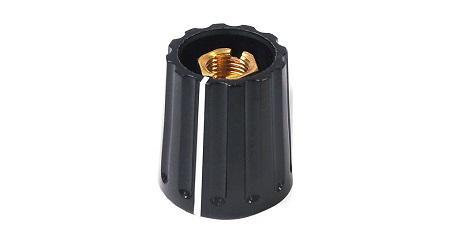 021-2325 Elma 10mm Black Potentiometer Knob for 4mm Shaft Round Shaft,