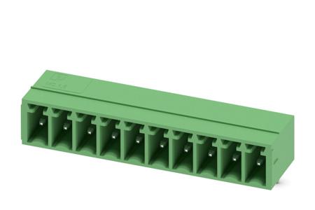1844294 Phoenix Contact, 3.5mm Pitch, MC 1.5/10-G-3.5, 10 Way, , Pluggable Terminal Block, Header, Through Hole, Solder