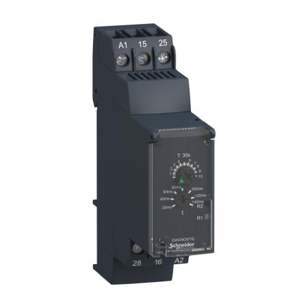 RE22R2QEMT Star Delta Single Timer Relay, Screw, 0.3 → 30 s, DPDT, 2 Contacts, DPCO, 380 → 415 V ac