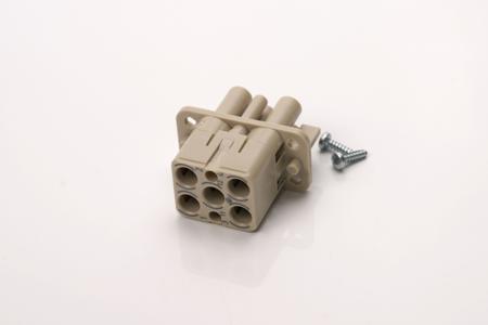 192-595 RS PRO Heavy Duty Power Connector Insert, 40A, Female, 4 + p Contacts