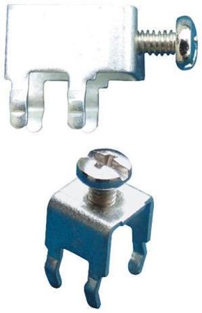 7689 Keystone, Brass Screw Terminal, 22 → 14 AWG, Right Angle, 15A, Snap in