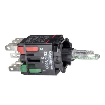 ZB6ZB55B Schneider Electric Harmony XB6 Series Contact & Light Block, Yellow Light, 1NO + 1NC