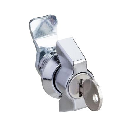 NSYCL610CSX Schneider Electric Silver Steel, Zamak Lockable Handle, Key Unlock