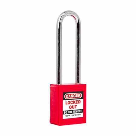 642-804 RS PRO Red 1-Lock ABS, Steel Safety Lockout Padlock, 6mm Shackle