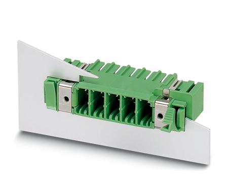1727731 Phoenix Contact, 7.62mm Pitch, DFK-PC 5/ 6-GF-7.62, 6 Way, Right Angle, Pluggable Terminal Block, Feed Through Header,