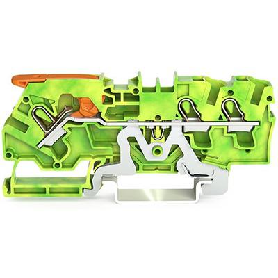 2104-1307 WAGO TOPJOB S Series Earth Terminal Block, 4mm², 1-Level, Push In Termination, ATEX, CSA, IECEx