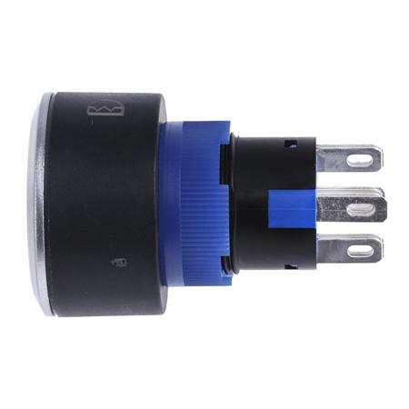 175-8351 2 Poles + Lock + Blue LED 24V