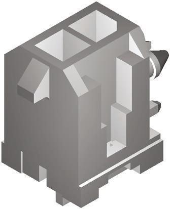 43045-0423 Molex MICRO-FIT 3.0 43045, 3mm Pitch, 4 Way, 2 Row, Right Angle PCB Header, Through Hole