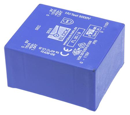 FL-30-9 9V ac 2 Output Through Hole PCB Transformer, 30VA