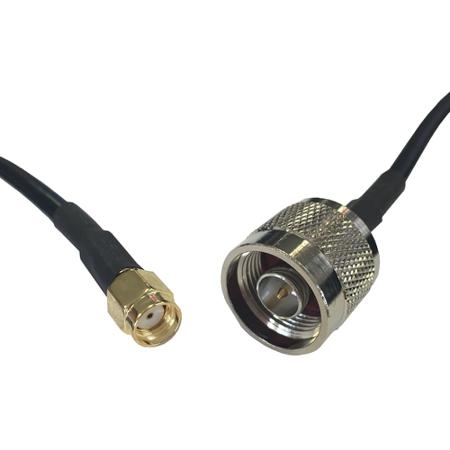 CBA-SMAMRP-NM1 RF Solutions CBA Series Male Straight Male to Male SMA, 1 m 50 Ω