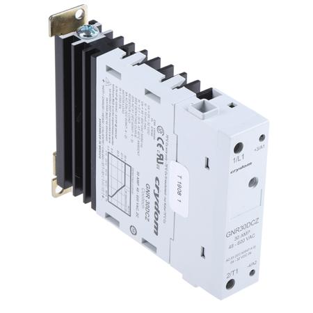 GNR30DCZ Sensata Crydom GNR 22.5 Series Solid State Relay, 30 A rms Load, DIN Rail Mount, 600 V ac Load, 32 V dc Control