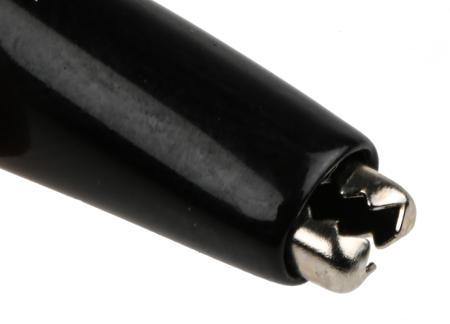738-5850 RS Pro Alligator Clip, Iron Contact, Black
