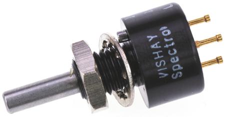 140B00102B10 Vishay 140 1kΩ Rotary Potentiometer 1-Gang Panel Mount,