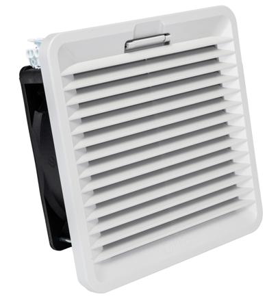 7F.20.9.024.2055 Finder 7F Series Filter Fan, 24 V dc, DC Operation, 55m³/h Filtered, 55m³/h Unimpeded, IP54, 155 x 155mm