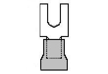19131-0036 Molex 19131 Insulated Fork Terminal, 22AWG to 18AWG, M4 Stud Size PVC, Natural