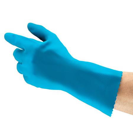 87315100BP Ansell AlphaTec 87-315 Blue Natural Rubber Latex Food Industry Work Gloves, Size 9.5 to 10, Natural Rubber Coating