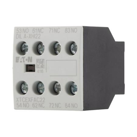 276426-DILA-XHI22 Eaton Auxiliary Contact - 2NC + 2NO, 4 Contact, Front Mount, 4 A ac, 10 A dc
