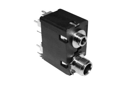 ACJS-MVD985-5 Amphenol Industrial Jack Connector 1/4 in PCB Phone Jack Socket 10A