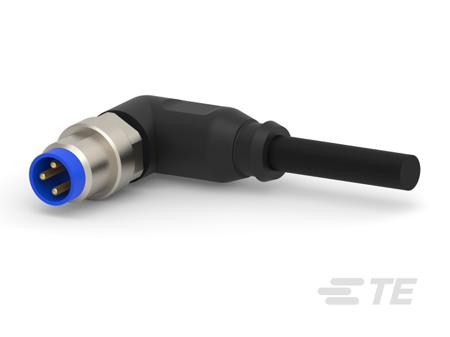 2273008-3 TE Connectivity Right Angle Male 3 way M8 to Right Angle M8 Sensor Actuator Cable, 5m