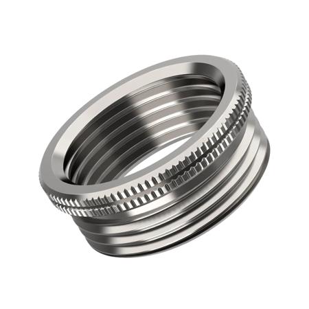 52104498LF Lapp Cable Gland Adapter, M25 Exterior Thread, G21 Interior Thread, Nickel Plated Brass, SKINDICHT MA-PG/M Series