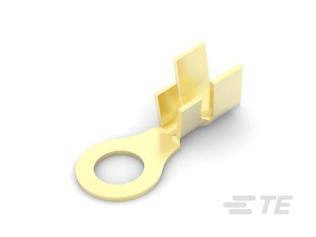 41559 TE Connectivity,  Uninsulated Ring Terminal, M4 (#8) Stud Size, Brass