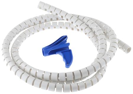 161-64205-HWPP16L2-PP-GY HellermannTyton Spiral Wrap, I.D 16mm 16mm Polypropylene Helawrap Series