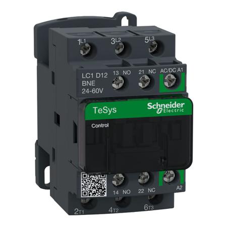 LC1D12BNE Schneider Electric TeSys D TeSyS D Contactor, 24 V ac/dc Coil, 3-Pole, 12 A, 5.5 kW, 3NO, 690 V ac