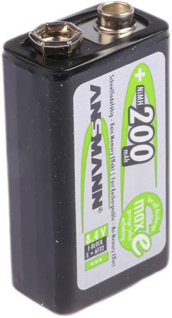 5035342 Ansmann MaxE 200mAh NiMH 9V Rechargeable Battery