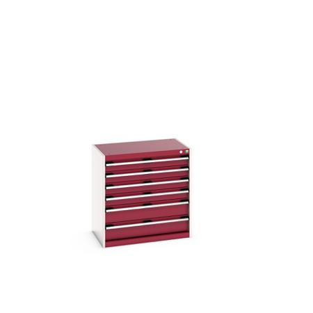 40012019-24V Bott 6 Cabinet, Steel, 800mm x 525mm x 800mm, Red