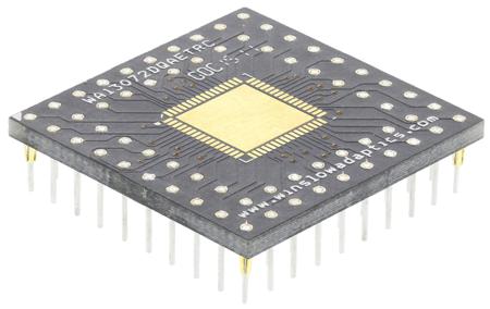 WA13072DQAETRC Winslow Straight Through Hole Mount 0.5 mm, 2.54 mm Pitch IC Socket Adapter, 64 Pin Female QFN to 64 Pin Male PGA