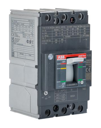 1SDA066809R1-XT1B-160-TMD-160A-FF ABB, SACE Tmax XT MCCB Molded Case Circuit Breaker 3P 160A, Fixed Mount