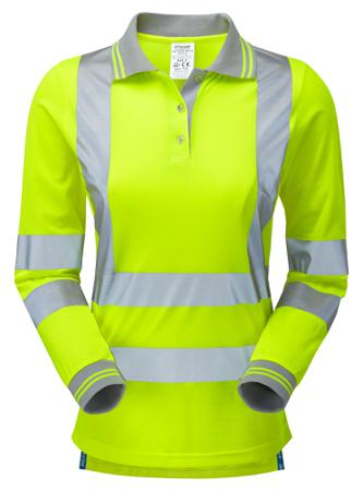 P702-26 PULSAR P702 Yellow Women Hi Vis Polo Shirt, 49 → 52in
