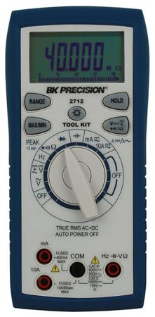 BK2712 BK Precision  Handheld Digital Multimeter, True RMS, 10A ac Max, 10A dc Max, 750V ac Max - RS Calibrated