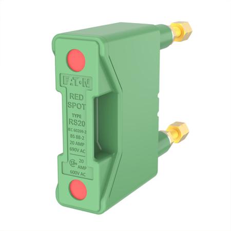 RS20P-GGN Eaton 20A Rail Mount Fuse Holder, 1P, 690V ac