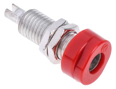 930175101 Hirschmann Test & Measurement, Red 4mm Socket, Tin Plated, 30 V ac, 60 V dc, 16A