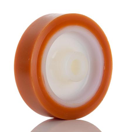 4521 LAG Orange, White Polyurethane Abrasion Resistant, Hygienic, Laceration Resistant, Non-Marking Trolley Wheel, 200kg