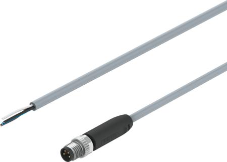 NEBA-LE4-U-5-N-M8G4 Festo Unterminated to Straight Male M8 Actuator/Sensor Cable, 5m