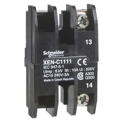 XENB1491 Schneider Electric Harmony Series Contact Block for Use with Control Circuit, 400V, 1 C/O + 1 NO