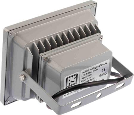 170-4262 RS Pro GM LED Floodlight, 1 LED, 20 W, 1700 → 1900 lm, IP65 85 → 265 V ac