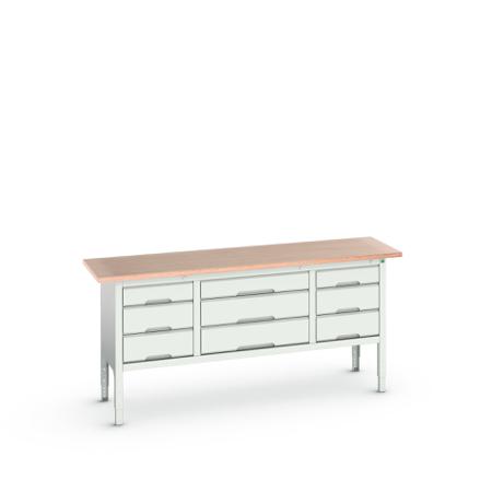 16923033-16 Bott Steel Workbench, 75kg Max Load, Adjustable Height, 930mm x 600mm x 2000mm