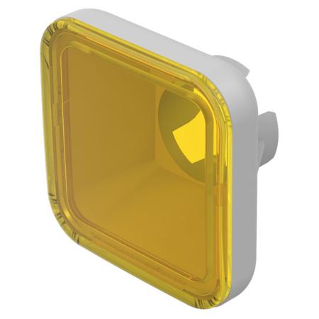 70-921.4 Indicator Lens Square Style, Yellow, 15.4 diameter , 13.2 Long