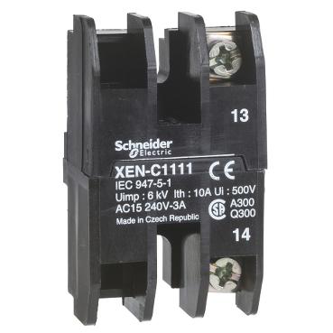 XENC1111 Schneider Electric XAC, XACB, XACM Series Contact Block, 1NO