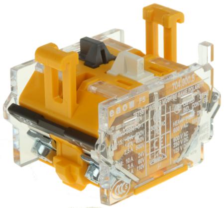 704.900.5 EAO Contact Block for Use with 04 Series, 500V ac, 1CO