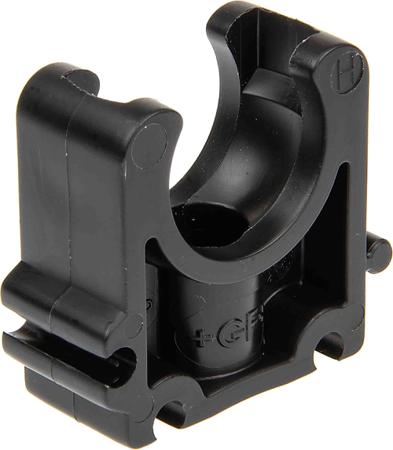 167061041 Georg Fischer PP Black Pipe Clamp, 0.98in x 3.54in x 2.52in, 0.35in