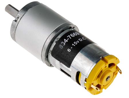 834-7669 RS PRO Brushed Geared DC Geared Motor, 7.85 W, 12 V dc, 2399 gcm, 228 rpm, 6mm Shaft Diameter