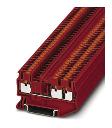 3211223 Phoenix Contact  PT 2.5-TWIN RD Series Red, 0.14 → 4mm², Double-Level, Push In Termination