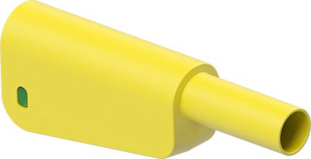 66-2023-20 Green/Yellow Plug Test Plug, Solder Termination, 32A, 1kV, Gold Plating