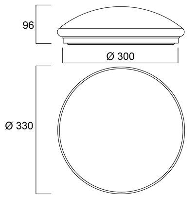 43506 Sylvania Circular LED Bulkhead Light, 18 W, 240 V, , Lamp Supplied, IP54, SYLCIRCLE